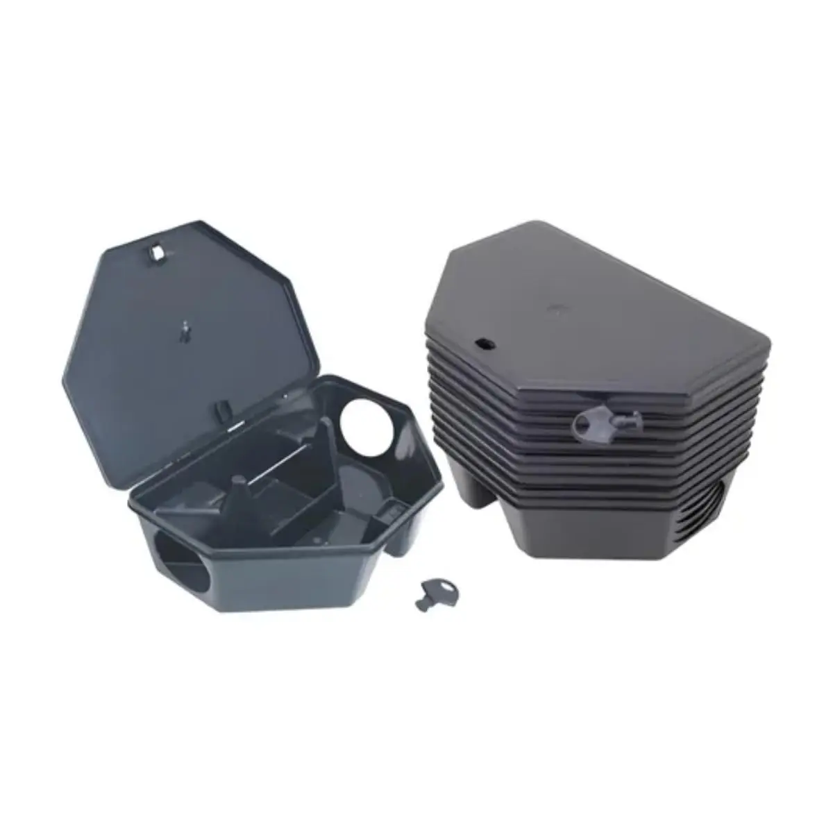 3 Porta Isca Armadilha Para Ratos Com Chave De Proteção