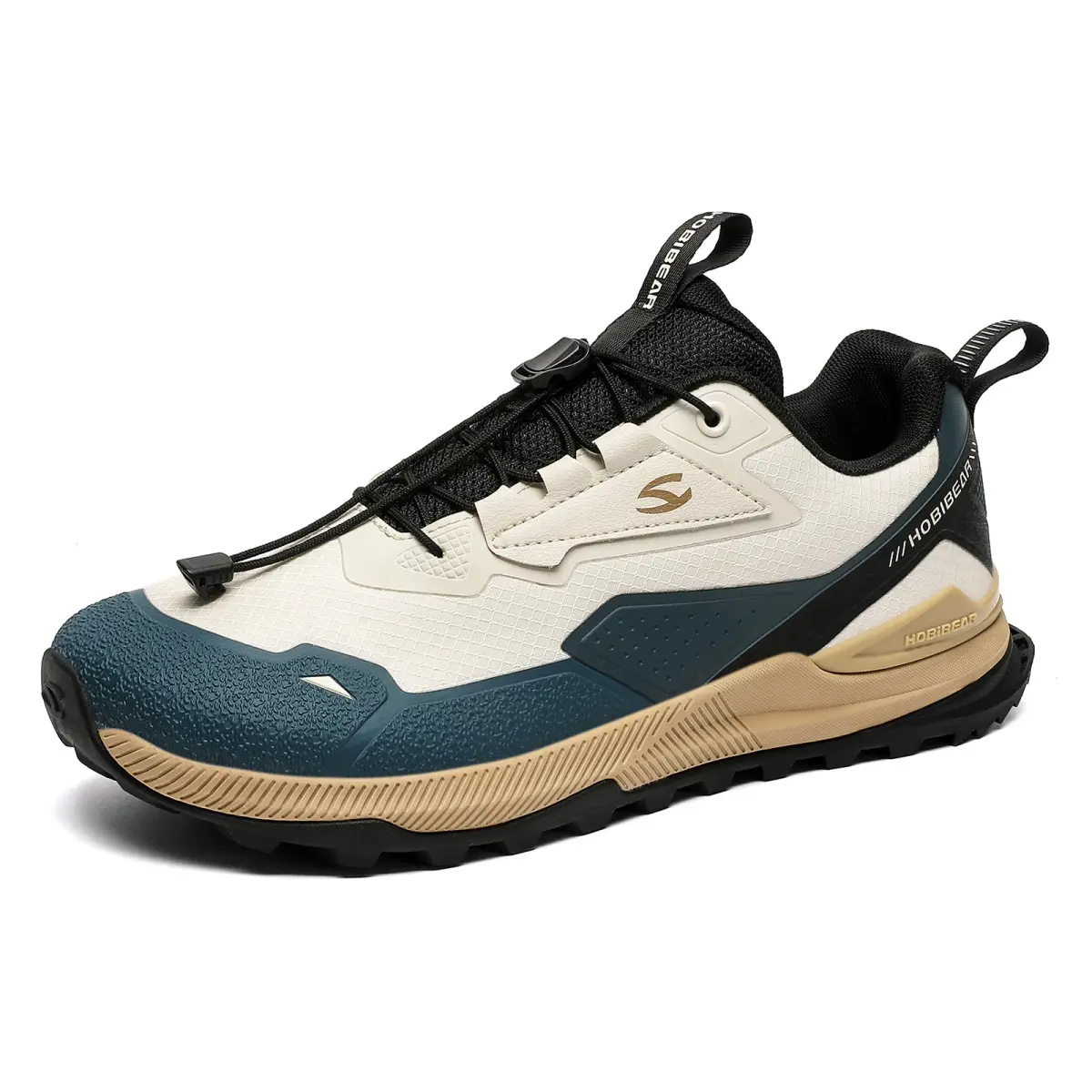 HOBIBEAR Sapatos de caminhada para homens e mulheres com faixa elástica antiderrapante tênis confortáveis para viagens ao ar livre tênis de corrida - 1
