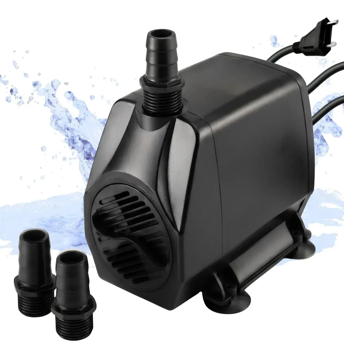 Bomba Submersa 2500l/h 2,5m Lagos Recalque Fontes Aquários Cascata Chafariz Motor Água Doce Salgada Marinho Fonte Hidroponia Aquaponia