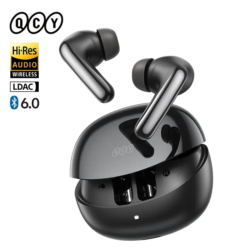 QCY MeloBuds N60 HT19 Fones de Ouvido Sem Fio Bluetooth 6.0 com ANC Híbrido de 56dB, Áudio Hi-Res LDAC e Driver Duplo Coaxial, 45 Horas de Duração - 1