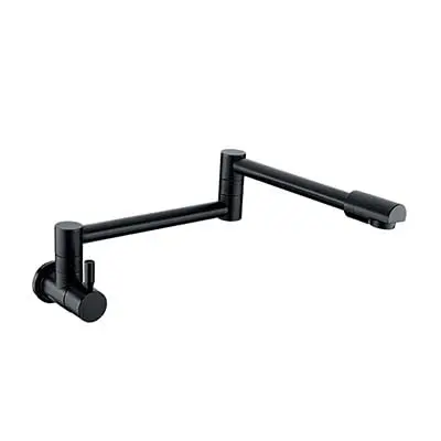 YESOP Torneira Parede Preto Articulável Grande Extensão Acabamento Fosco Cozinha/Banheiro - 1
