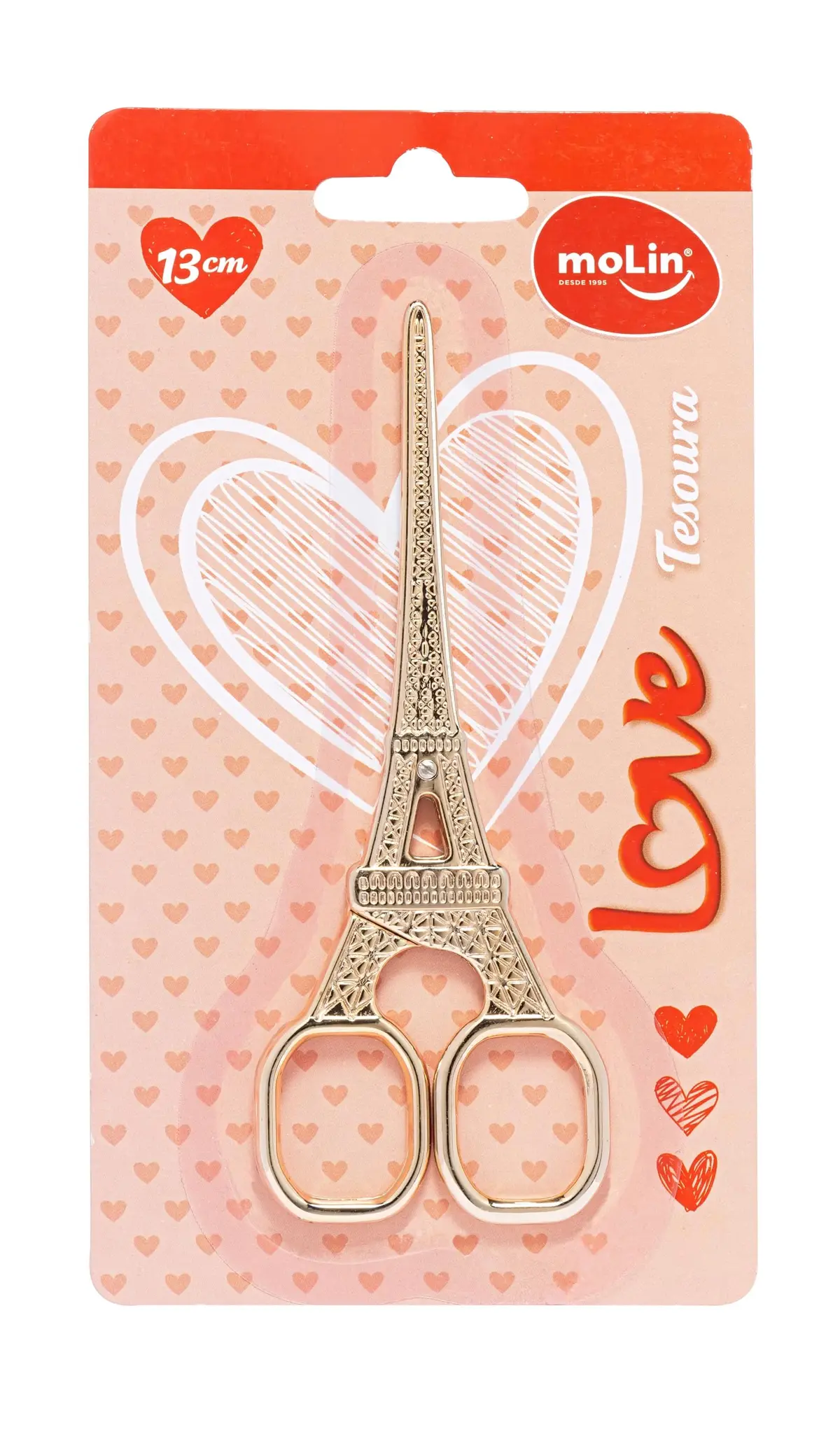 Molin Tesoura Eiffel Tower - 13cm - Blister com 1 Unidade - 1
