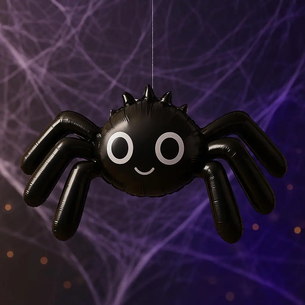 Balão Halloween Aranha Preta Metalizado Foil Cartelado - 1