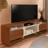 Rack Tv 85 Com 7 Nichos 2 Portas 2 Prateleiras Elegance Cedro / Off White - 1