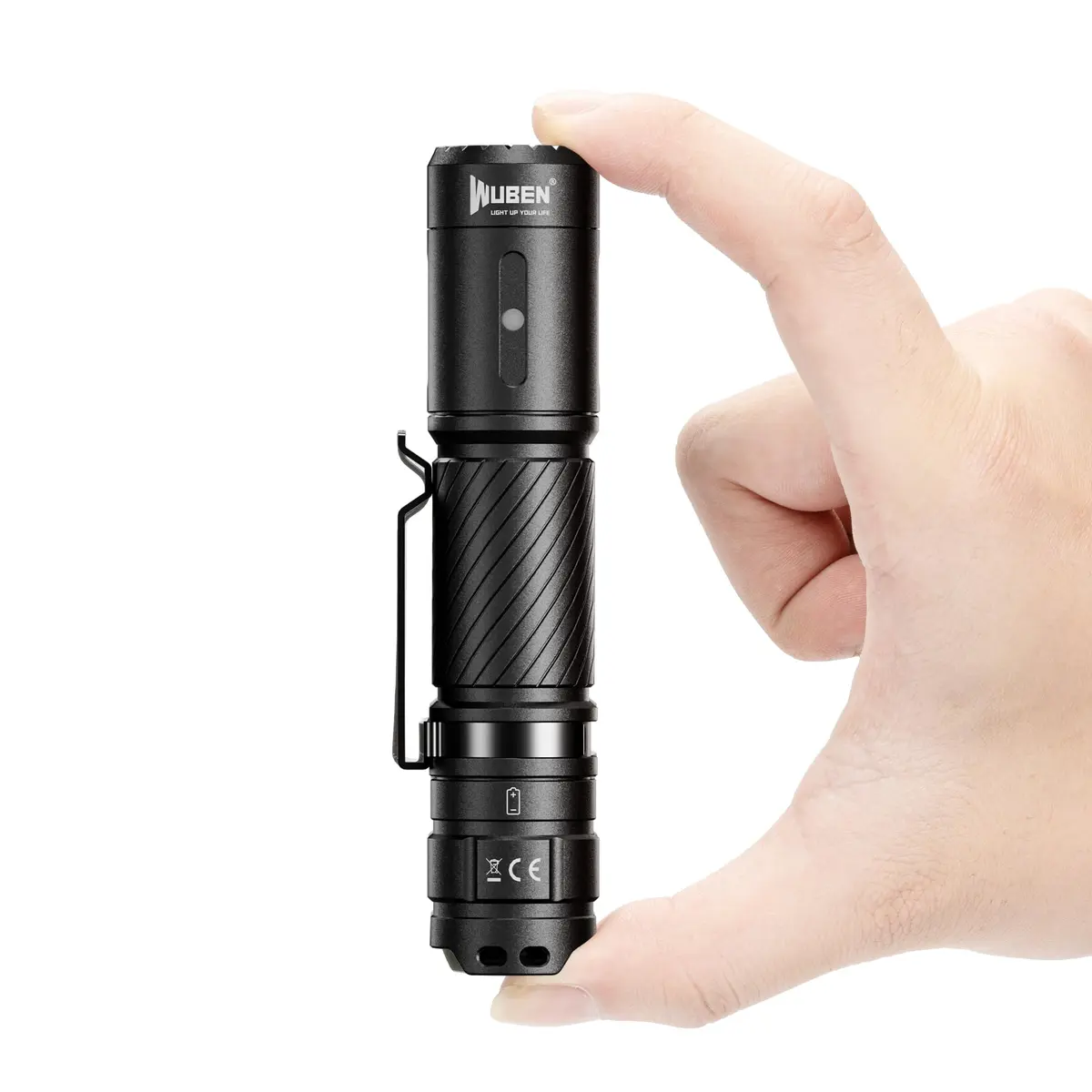 WUBEN C3 Lanterna, 1200 Lúmens Lanterna Recarregável | 6 Modos Lanterna Tatica, IP68 Impermeável Lanterna LED Potente(Preto) - 1