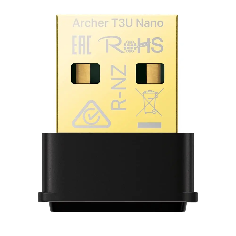 TP-Link Archer T3U Nano Adaptador Wi-Fi USB AC1300 para PC e Notebook, Dual Band, até 867 Mbps em 5 GHz, MU-MIMO, WPA3, Design Nano e Windows 11