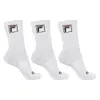 Meia Cano Alto Fila Tripack Branca 39-43 - 1
