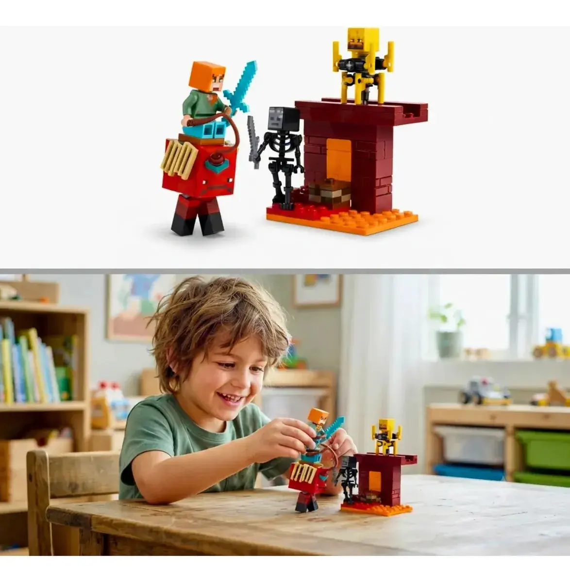 LEGO Minecraft - A Batalha da Lava no Nether - 99 Peças - 21266 thumbnail 2