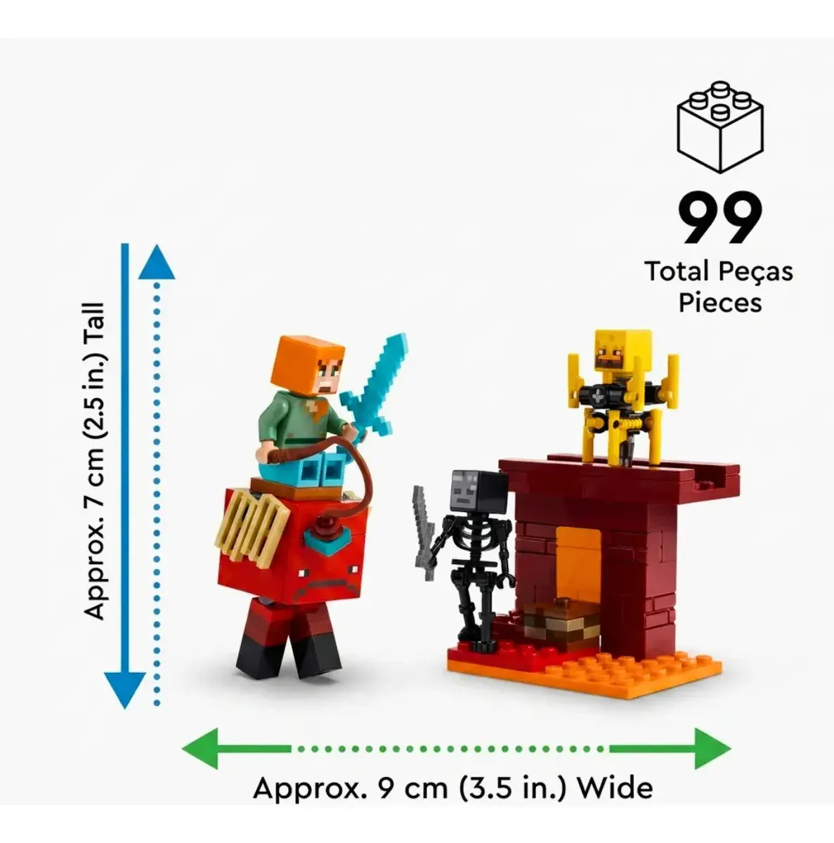 LEGO Minecraft - A Batalha da Lava no Nether - 99 Peças - 21266 thumbnail 4