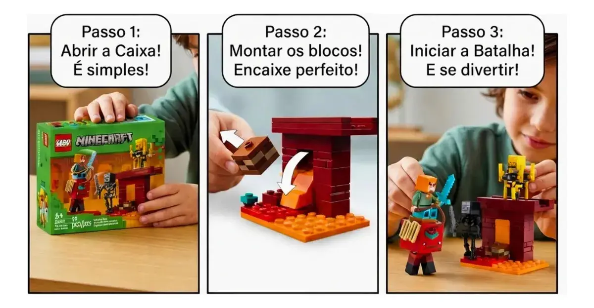 LEGO Minecraft - A Batalha da Lava no Nether - 99 Peças - 21266 thumbnail 5