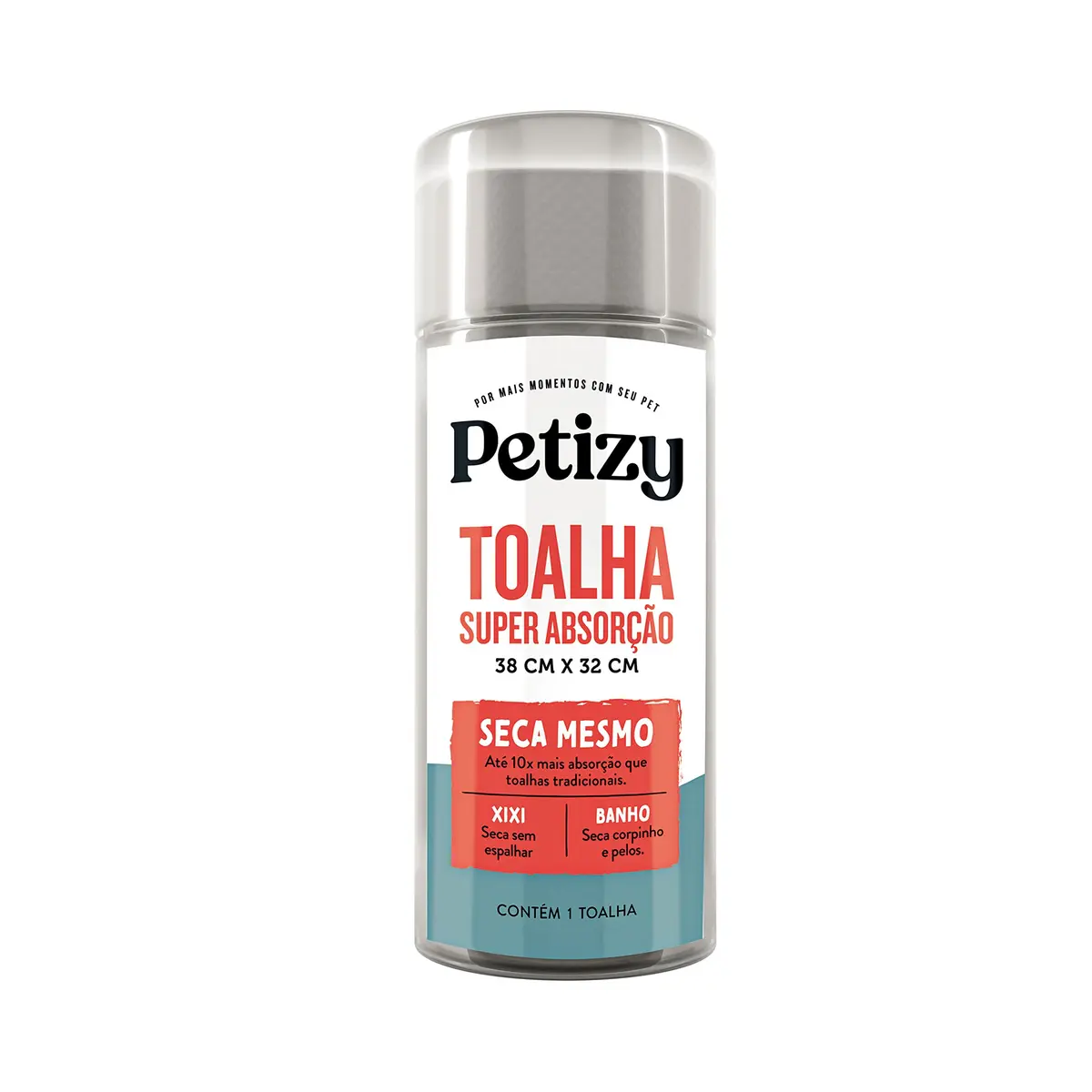 Petizy - Toalha Super Absorção 38 X 32 cm - PET1683 - Algodão Coral
