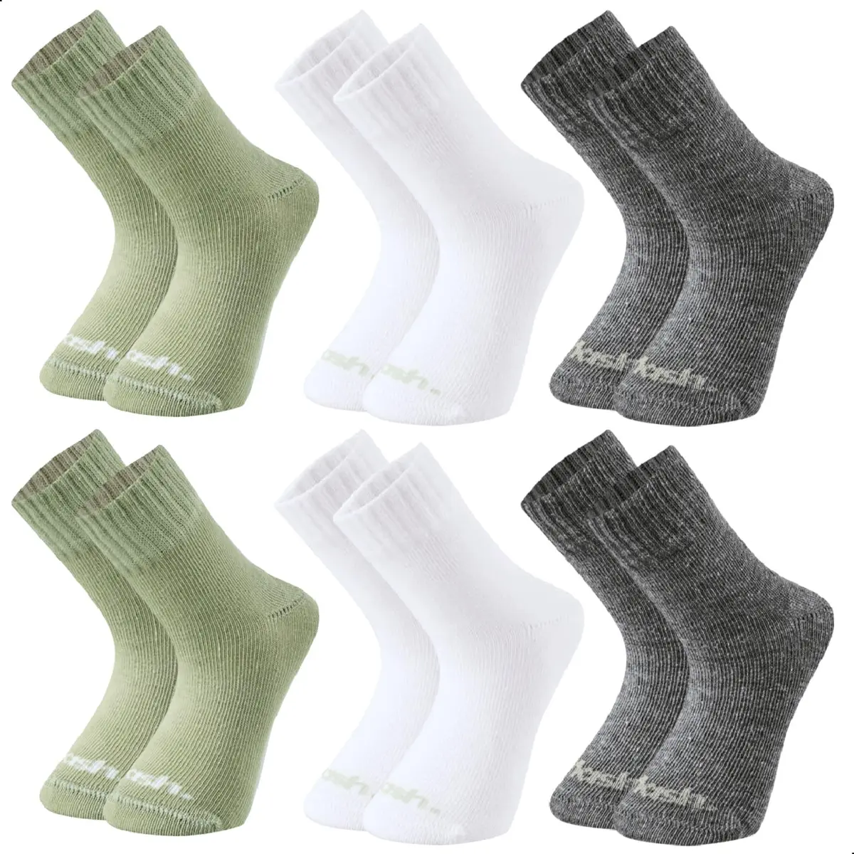 Kit 6 Pares de Meia INFANTIL Mash Algodão Cano Médio Kids Unissex