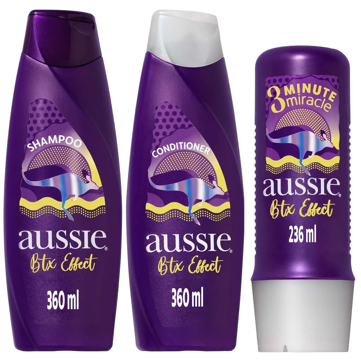 Kit Aussie Btx Effect Shampoo 360ml + Condicionador 360ml + 3MM 236ml