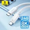 [Taxa Inclusa] Cabo USB-C  de dados e carregamento ultrarápido 240W 40Gbps p/ MacBook, iPhone 15/smartphones, 1m - 1