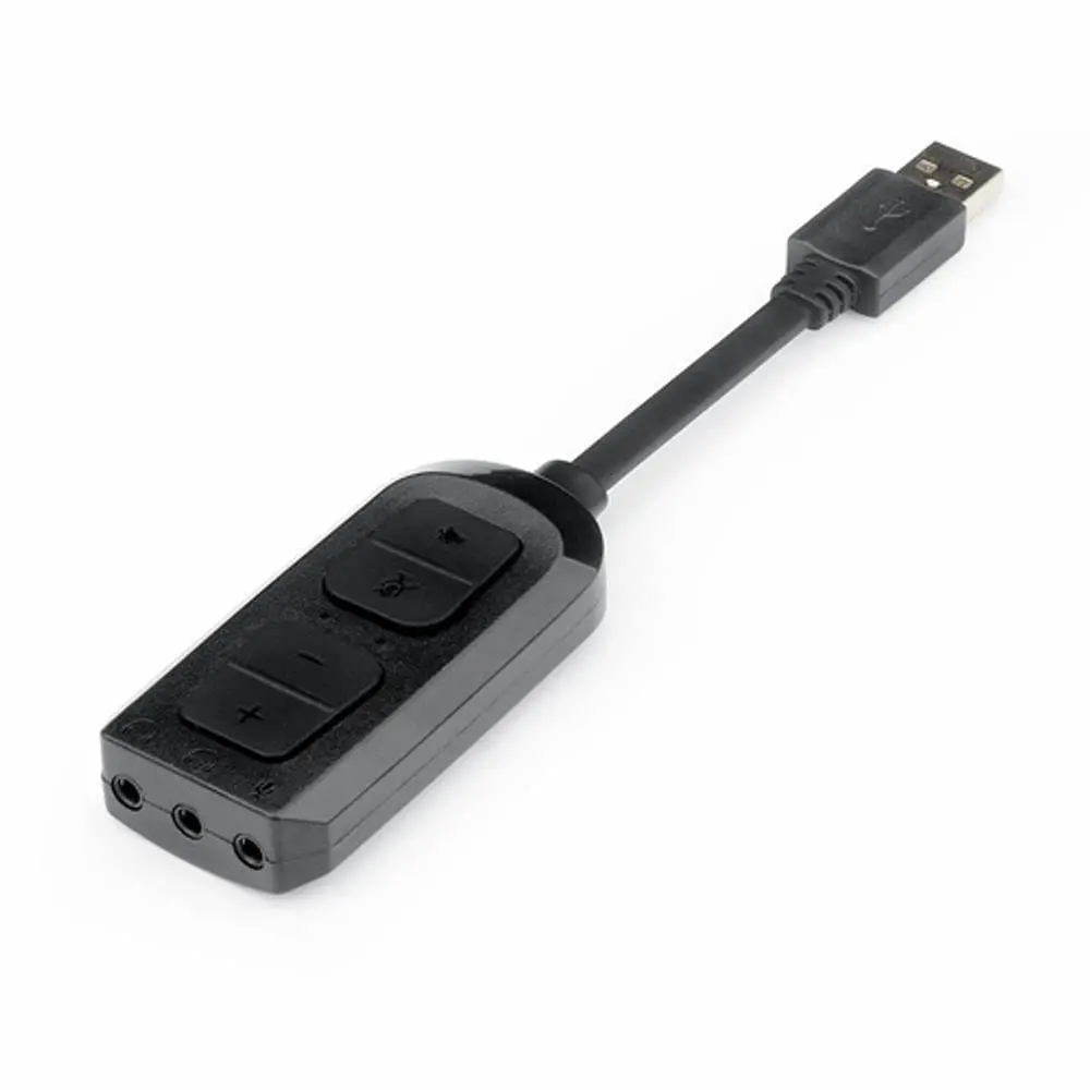 Redragon Placa de Som Externa Circe HA100 USB Estéreo c/ Controle de Volume Compatível c/ PC e PS4 Preto