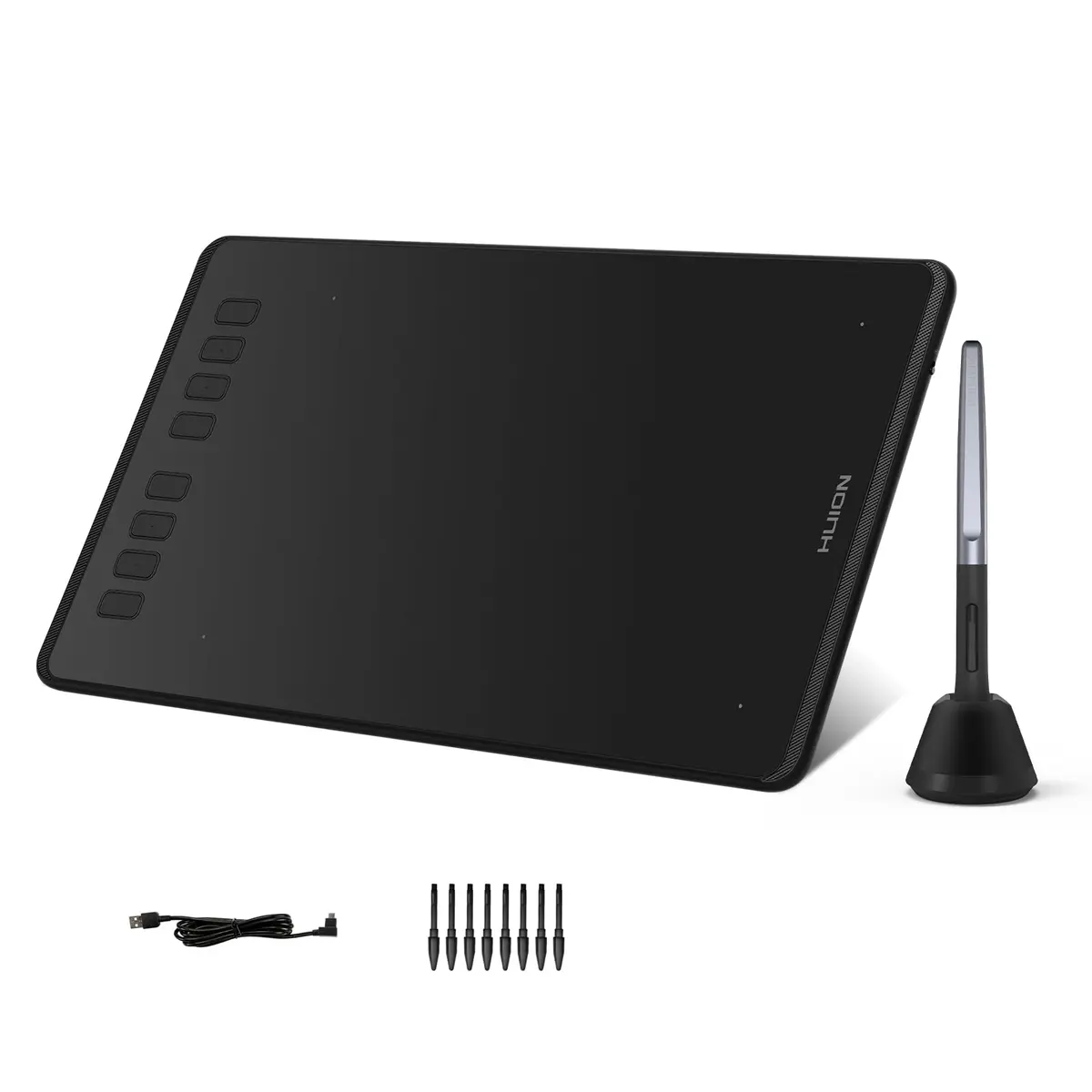 Huion Inspiroy H950P Mesas Digitalizadoras, caneta sem bateria, sensibilidade à pressão 8192 e 8 atalhos definidos pelo usuário, compatível com Mac, Linux (Ubuntu), Windows PC e Android
