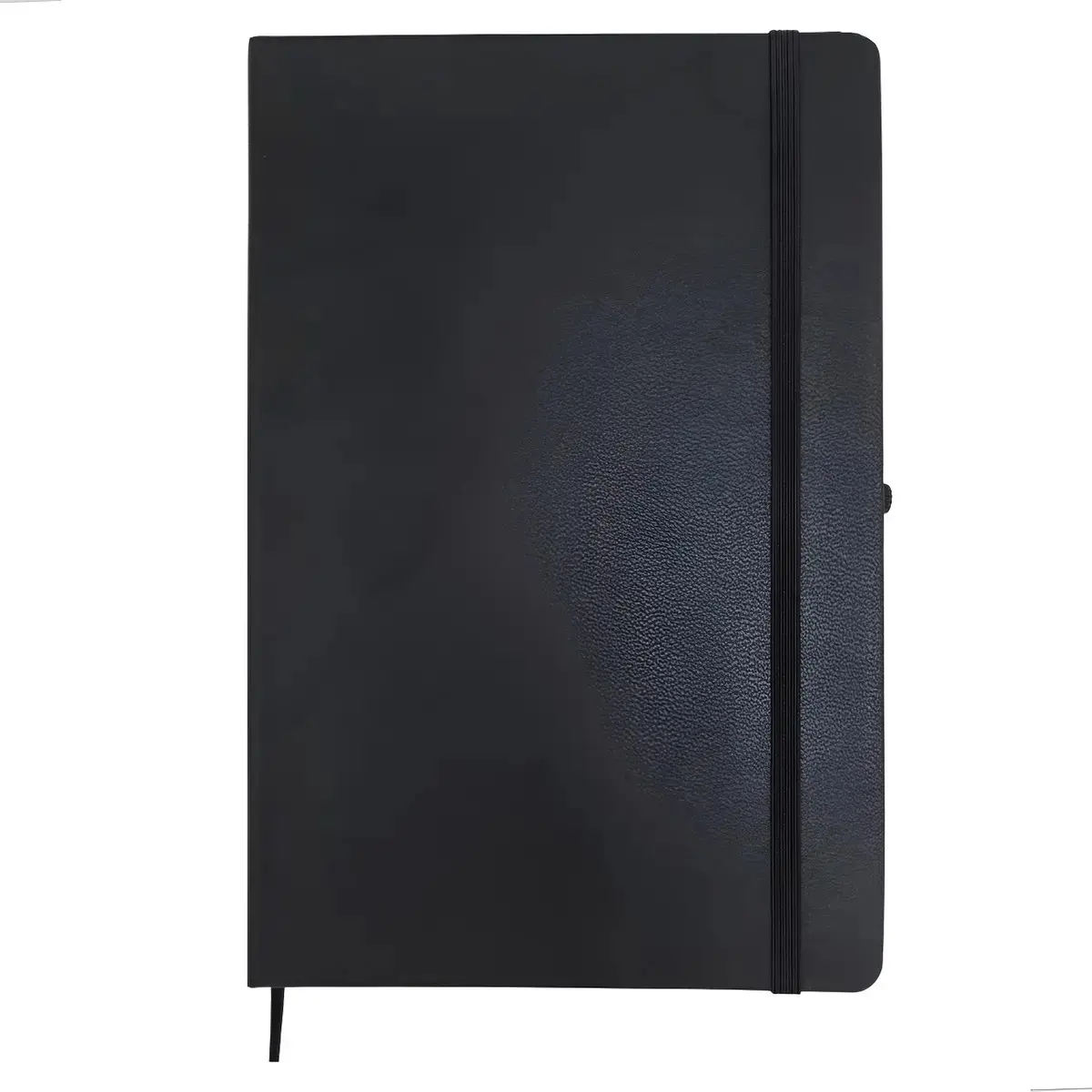 Caderneta Anotação A5 Executiva Tipo Moleskine Couro Sint Cor Preto Com Pauta - 1