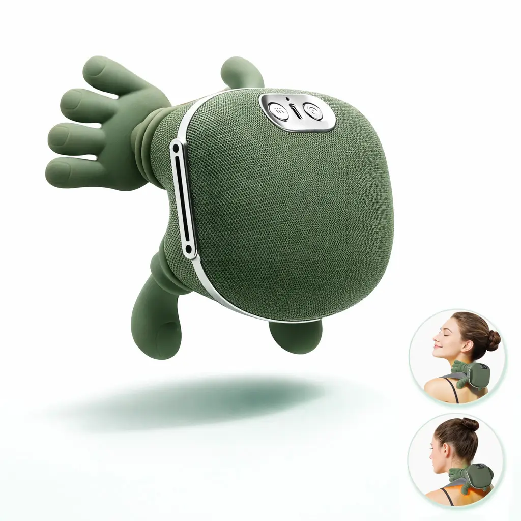 Massegeador de Pescoço 8 Pontos Aquecimento Relaxamento Tensão Ombro Mãos Massagem Alívio - 1