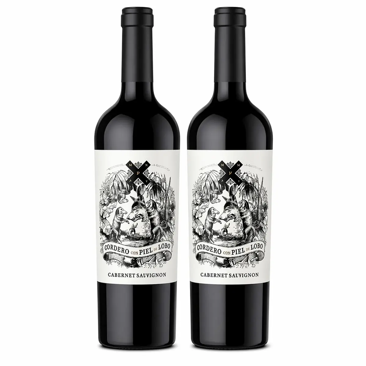 Kit 2 Vinhos Tinto Argentino Cordero Con Piel de Lobo Cabernet Sauvignon 750ml – Encorpado, Aromas Intensos, Ideal para Presente e Harmonização com Carnes