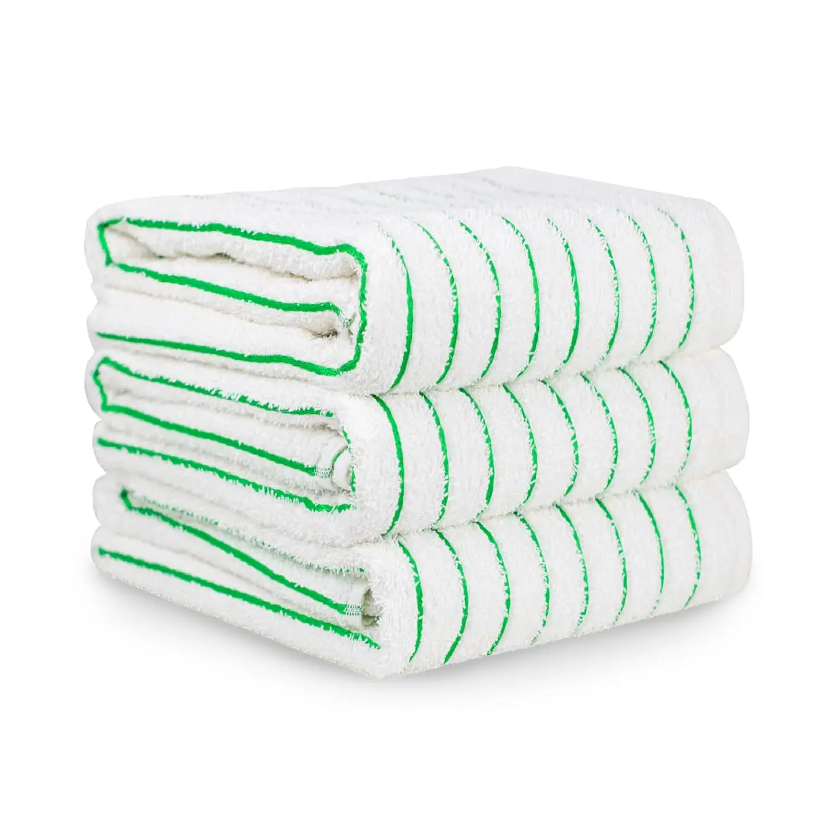 Kit 03 Toalha de Banho Grossa Praia Hotel 440g/m² Costura Dupla Reforçada (Verde)