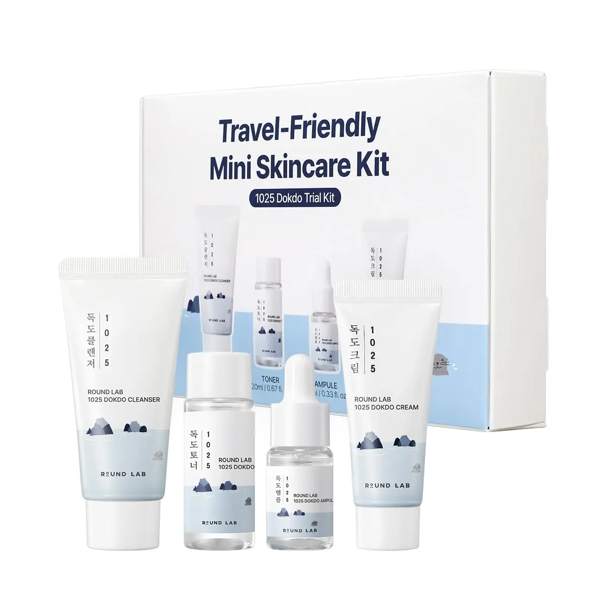 Kit Dokdo Trial Round - Cleanser + Toner + Ampoule + Cream