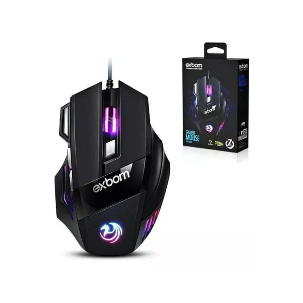 Mouse Gamer Exbom MS-G260 3200DPI 7 Botões - 1