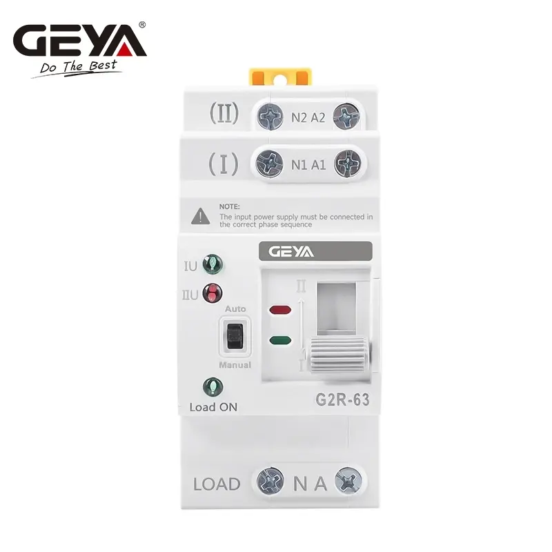 Chave de Transferência Automática ATS Mini 220V 230V 110V para Trilho DIN, Chaves Seletoras Elétricas de Dupla Alimentação, Alimentação Ininterrupta 63A