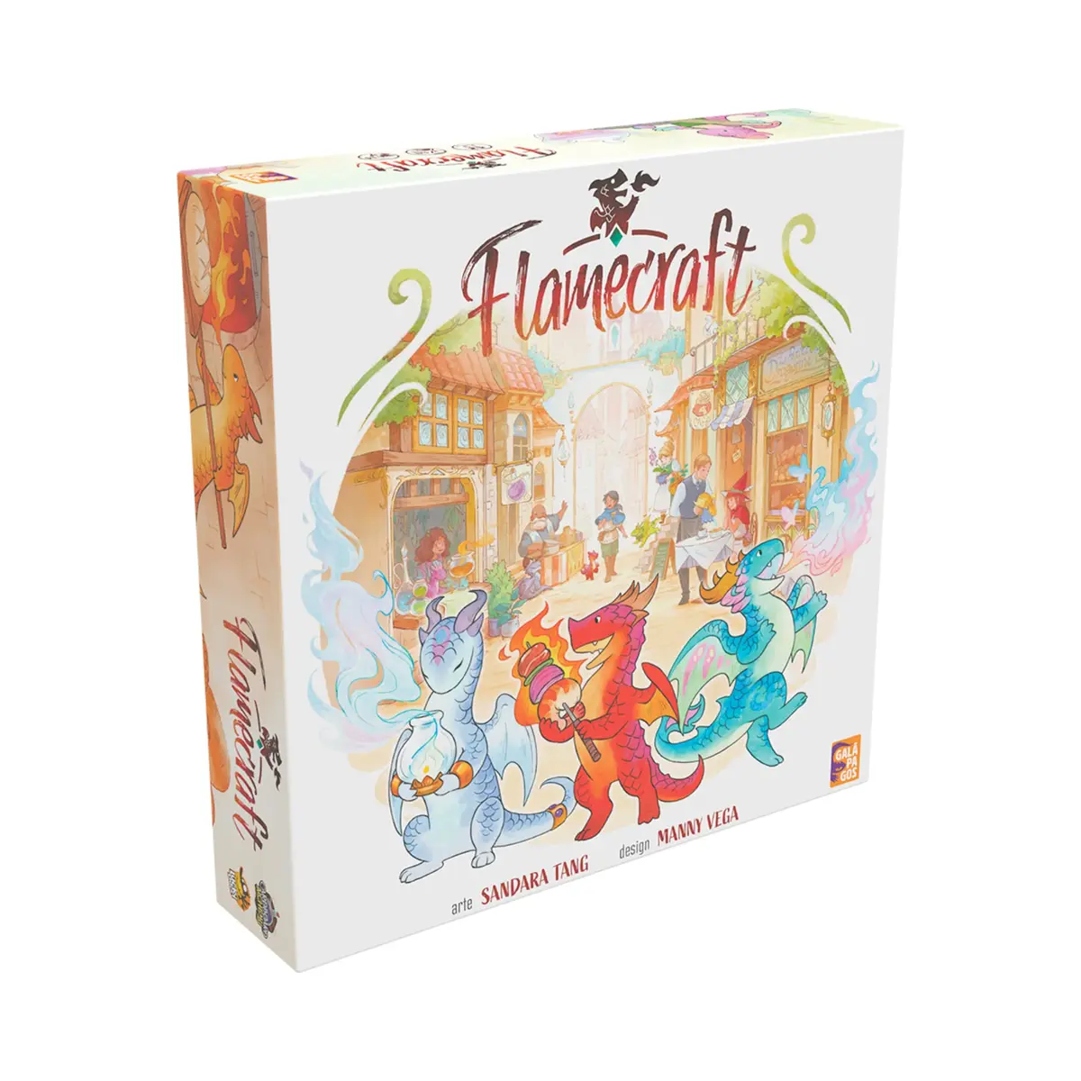 asmodee, Flamecraft, Jogo de Tabuleiro para amigos, 1 a 5 jogadores, Idade 14+, 60+ minutos por partida