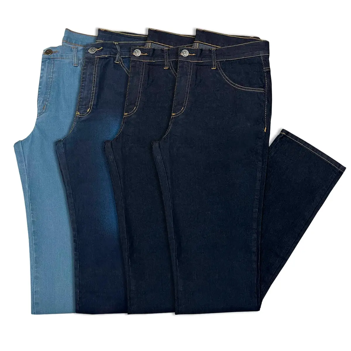 Kit 4 Calças Jeans Masculina Tradicional Almix - 1