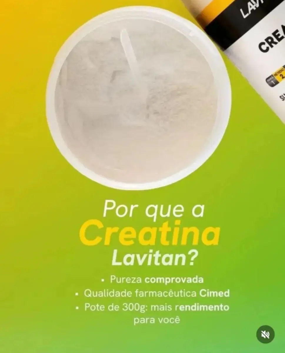 Creatina Pura em Pó Monoidratada Lavitan Cimed 300g thumbnail 3