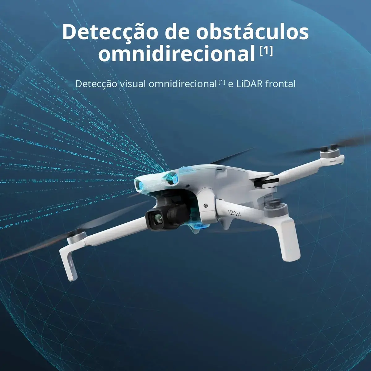 DJI Lito X1 Fly More Combo Controle C/ tela DJI RC 2, Drone com câmera 4K para iniciantes, detecção de obstáculos, ActiveTrack, sensor de 1/1.3", transmissão de vídeo de 15 km, 3 baterias - DJI083 thumbnail 2
