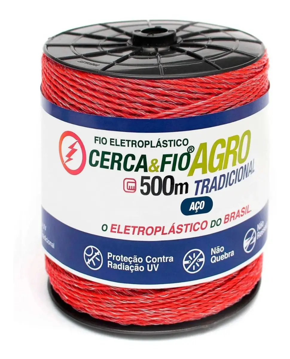 Fio Eletroplastico 500m Cerca Eletrica Rural Residencial Top