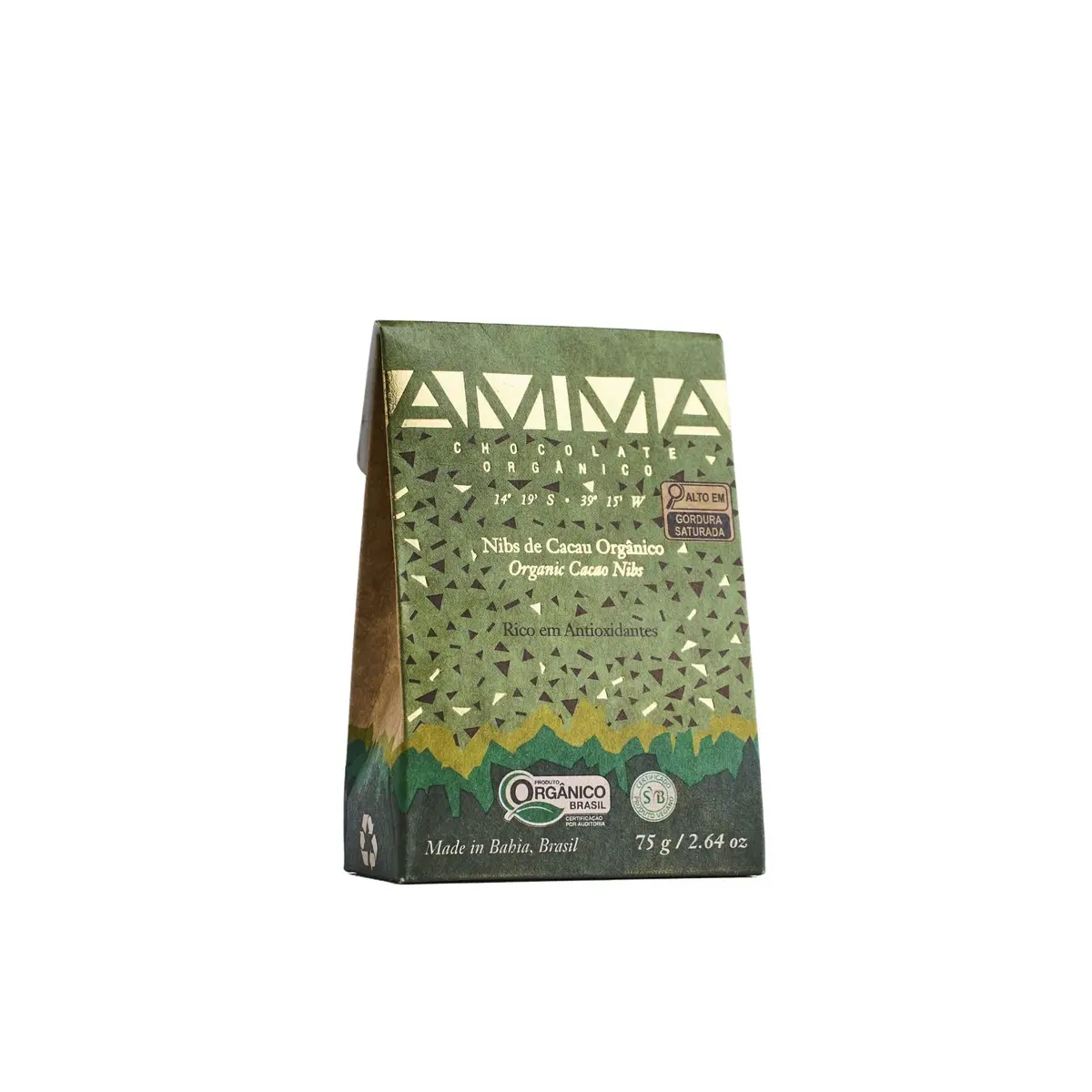 Nibs de Cacau Orgânico Amma Chocolate 75g | Material orgânico