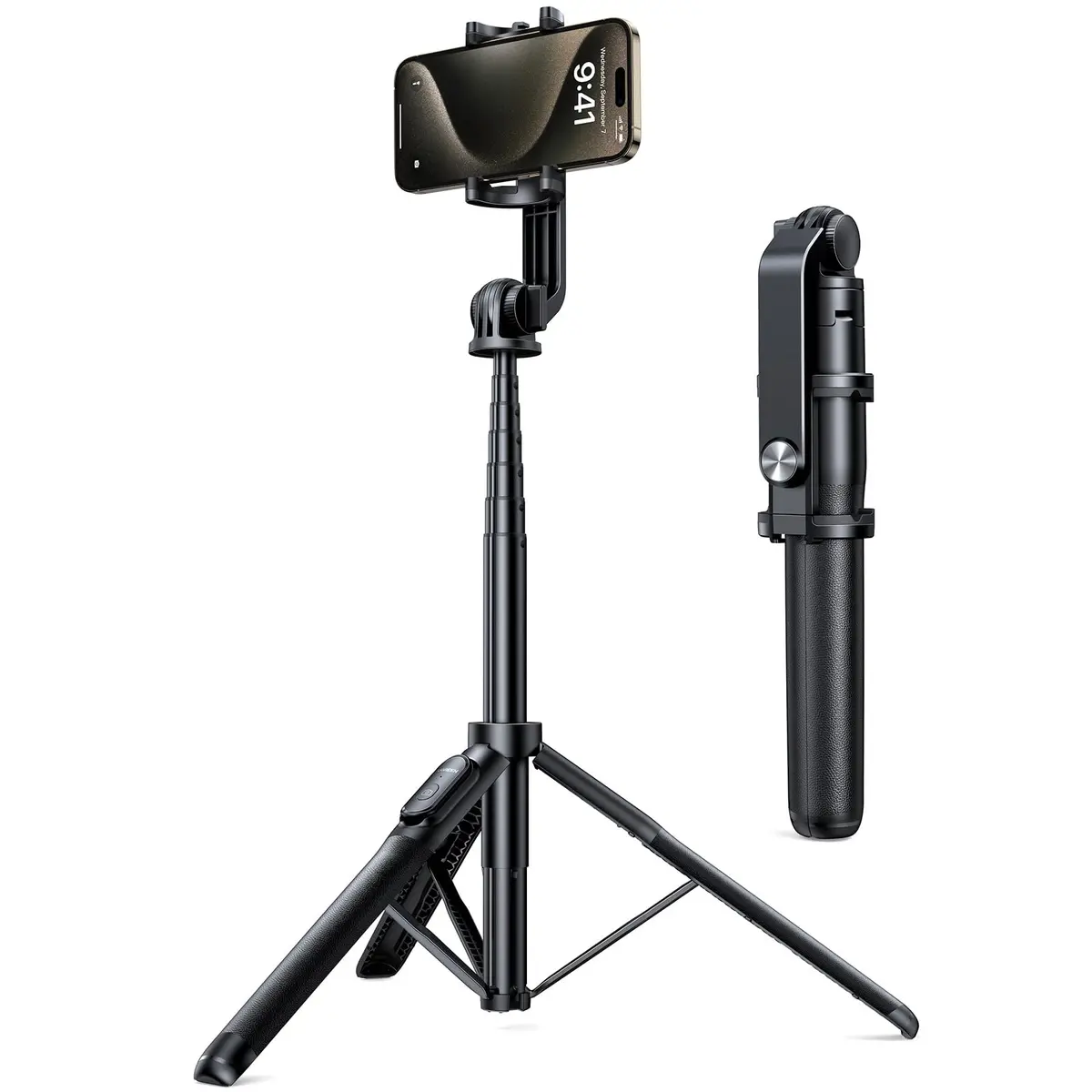 UGREEN Tripé e Bastão de Selfie 3 em 1 para Celular | Tripé Dobrável 150cm com Controle Remoto, Compatível com Câmeras, iPhone, Galaxy, Xiaomi Redmi, Motorola e GoPro