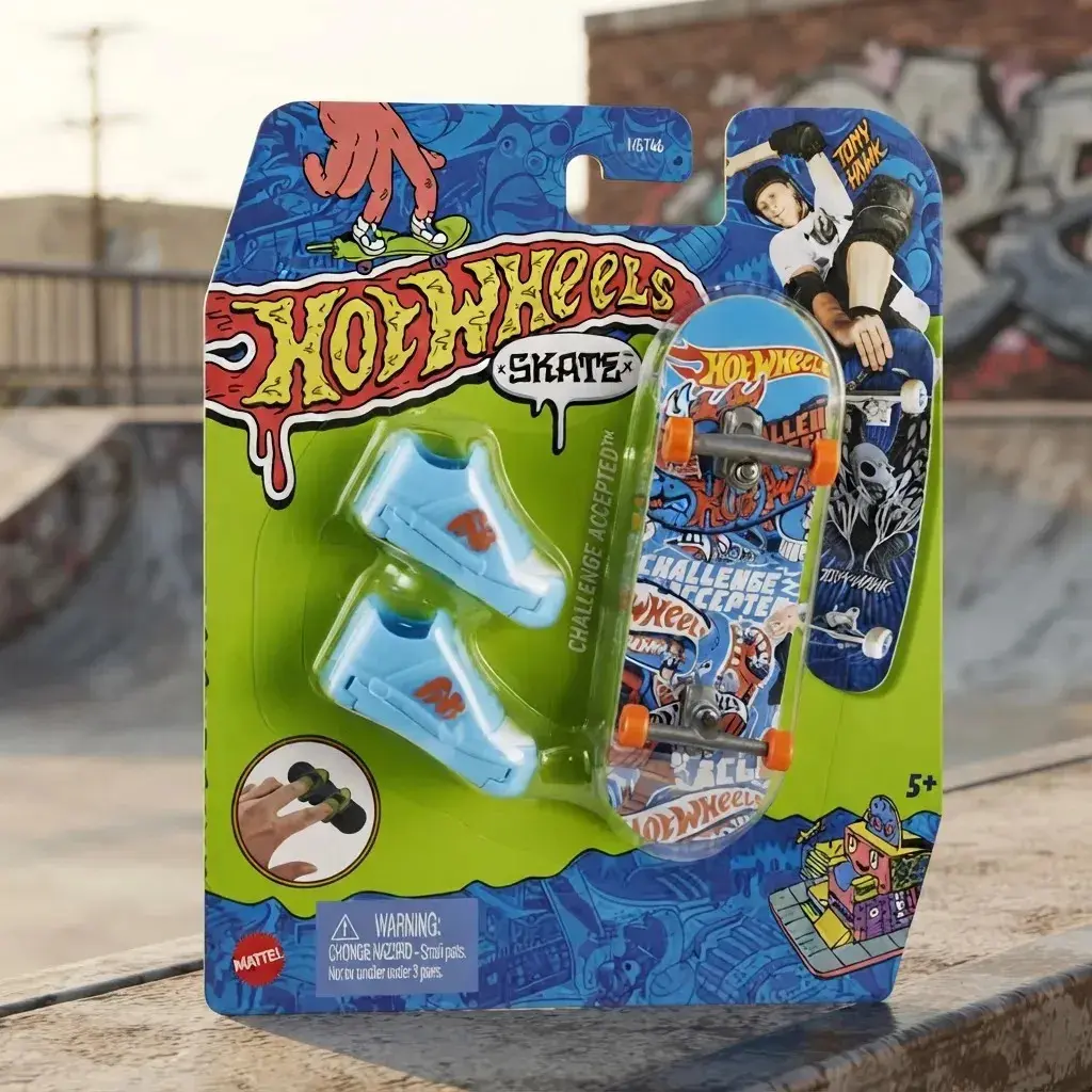 Hot Wheels Fingerboard Skate De Dedo Profis. Tênis Sortido