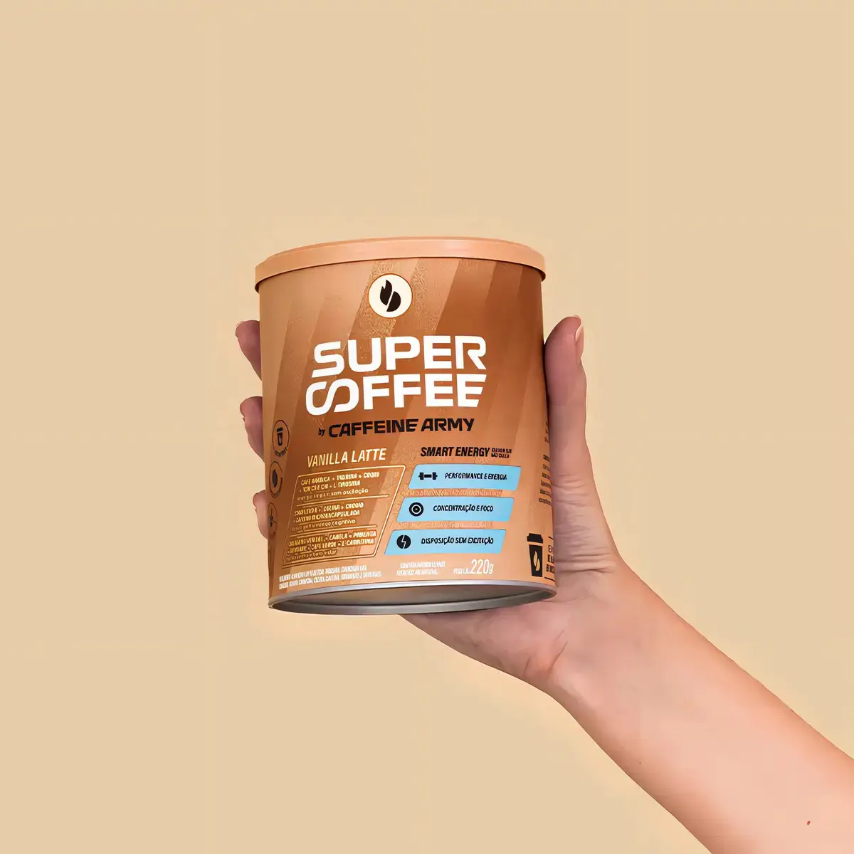 Supercoffee Vanilla Latte - Classic Size (220g) - Caffeine Army thumbnail 5