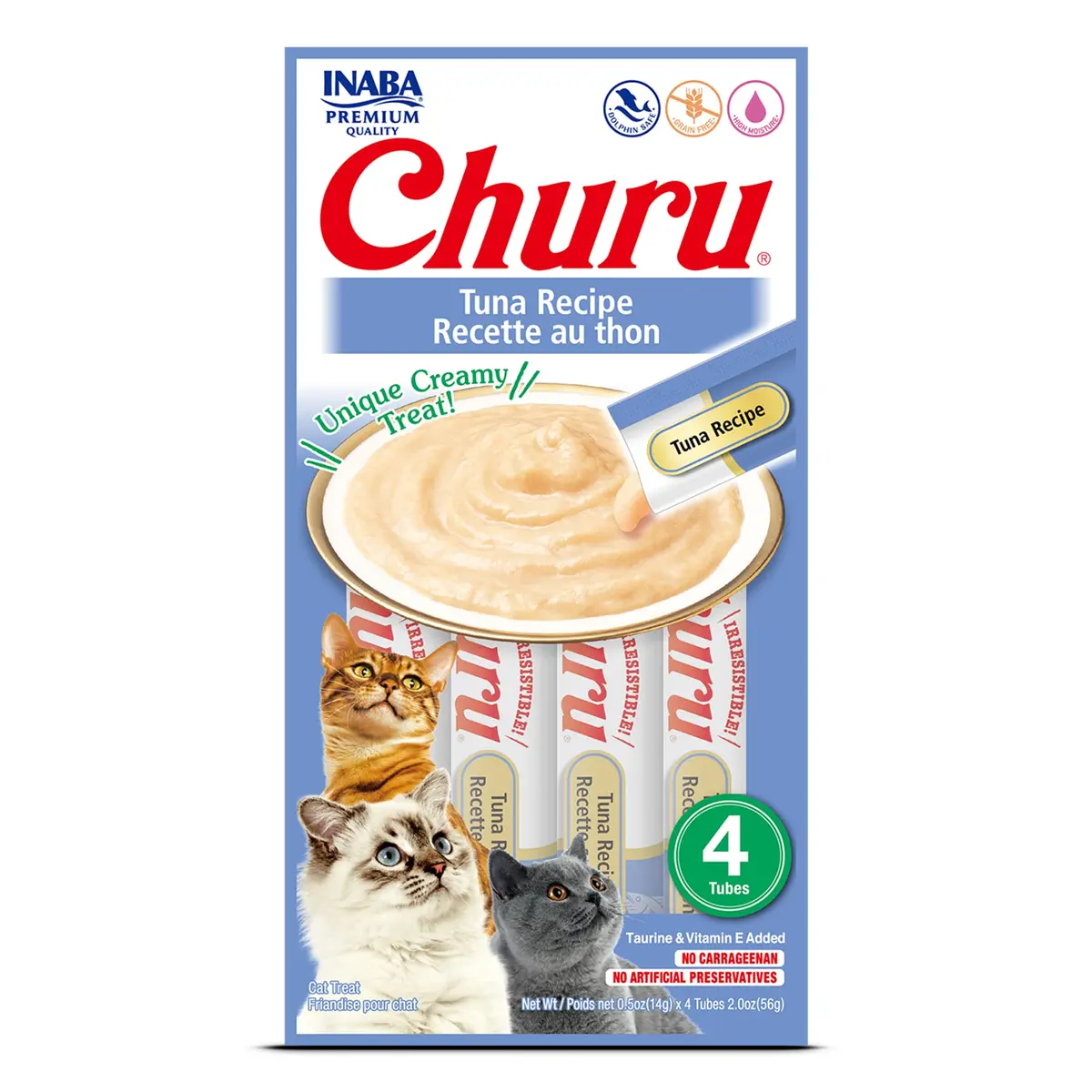 Churu Petisco Para Gato Sabor Atum 4 Tubos de 14g
