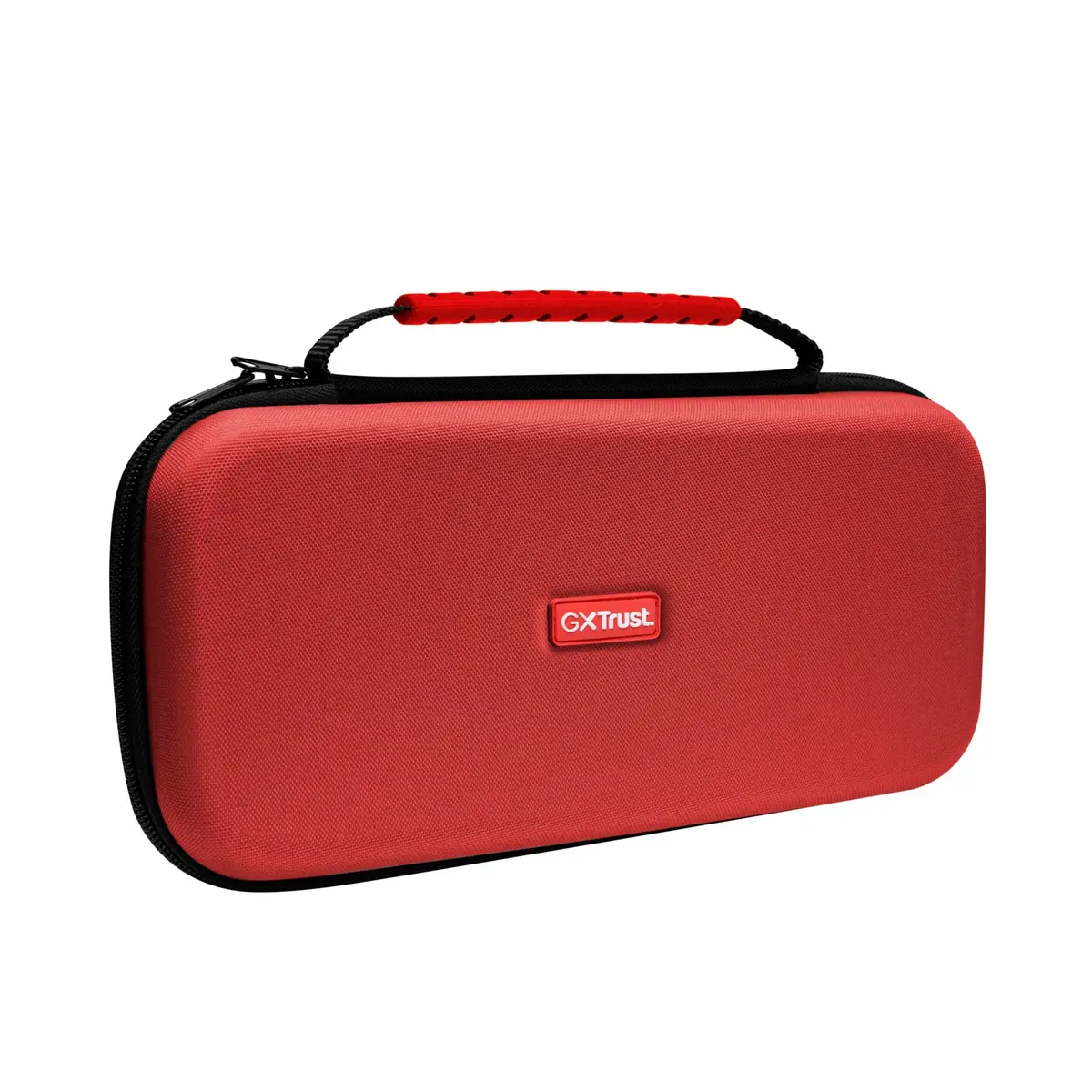 GXTrust 1251 Estojo Rígido para Switch 2 com Espaço para 12 Jogos, Vermelho | Case Protetor, Resistente a Impactos, Espaço para 4 Joy-Con, 12 Cartuchos, Acessórios, Alça, Compatível com Nintendo Switch 2