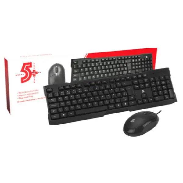 Kit Teclado E Mouse Usb Com Fio Para Notebook Pra Lojas - 1