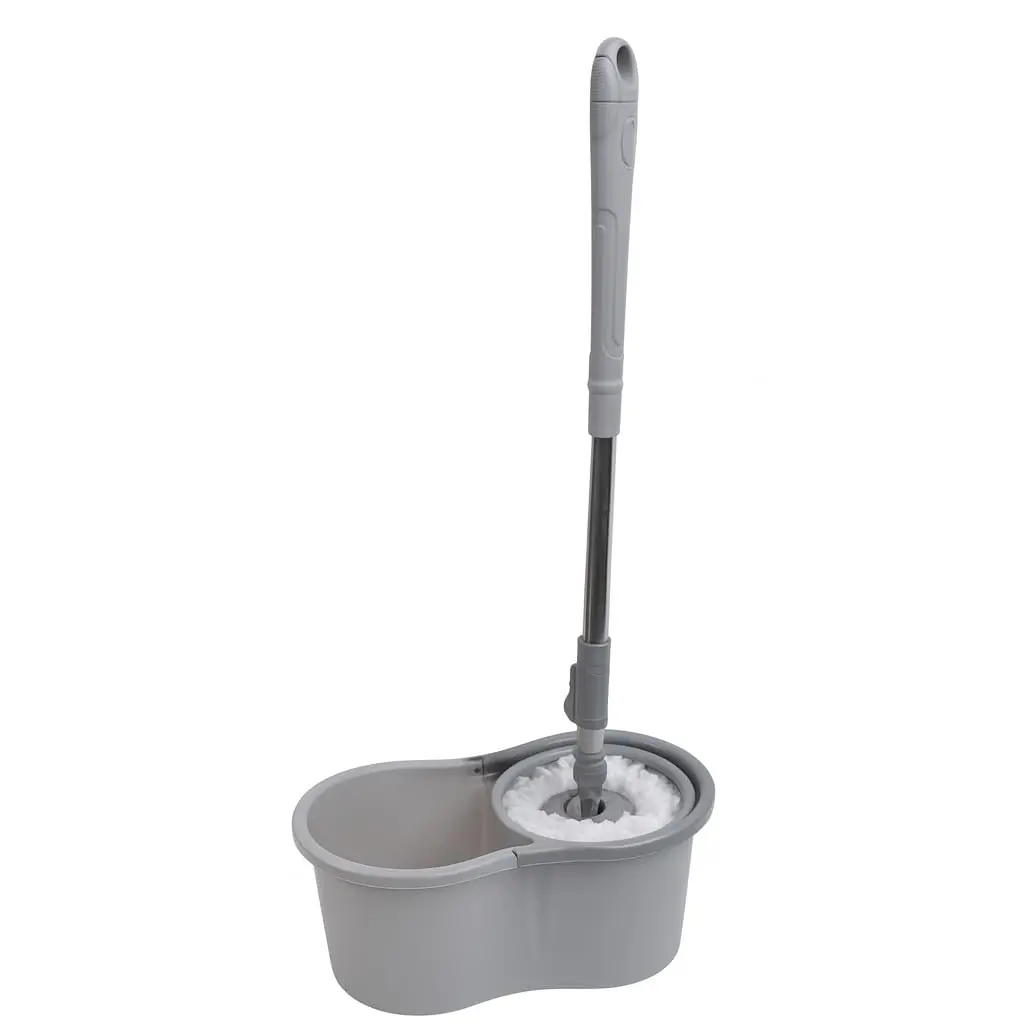 Mop Giratório Premium Inox 360° com Balde 9L e Refil Microfibra — Limpeza Profunda sem Esforço para Todos os Tipos de Piso