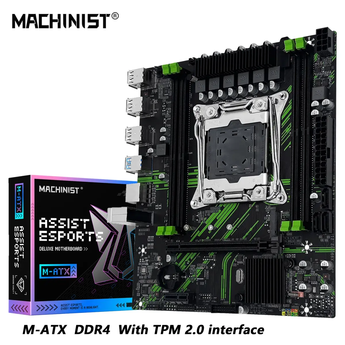 MACHINIST X99 PR9 X99 Suporte para placa-mãe LGA 2011-3 Intel Xeon E5 V3 e V4 CPU DDR4 RAM SATA/NVME M.2 Slot USB3.0 - 1