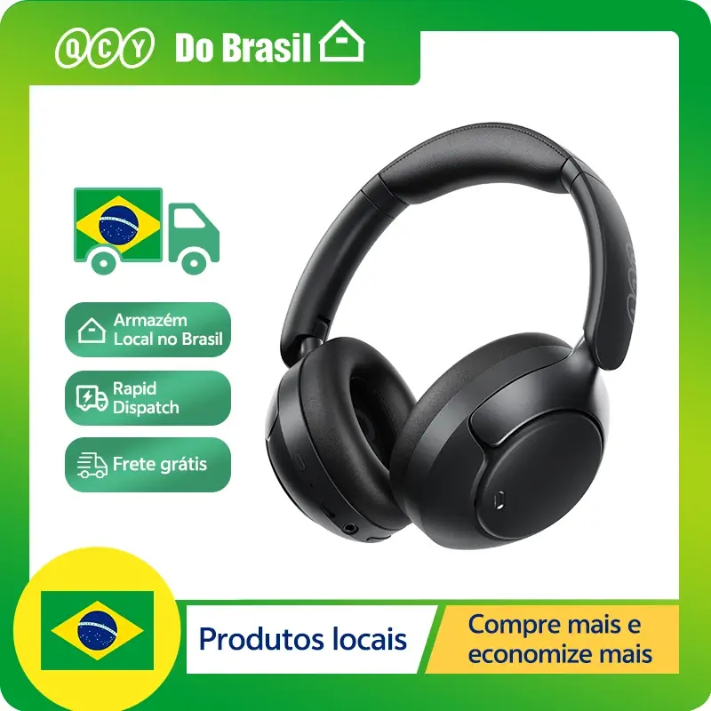 Qcy h3 pro anc fone de ouvido sem fio hi-res fone de ouvido de áudio espacial com cancelamento de ruído ldac 50db sobre a orelha fone de ouvido conexão dupla