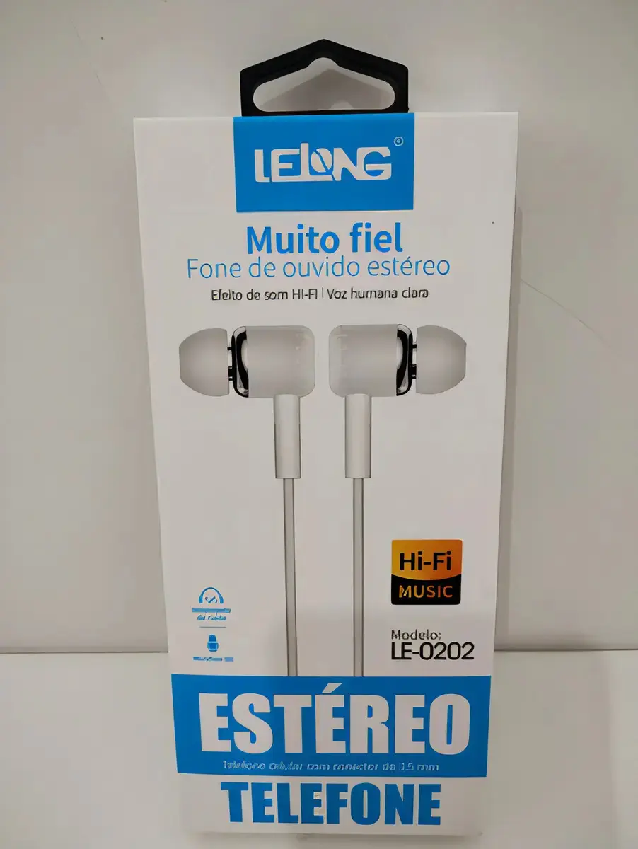 Fone Ouvido Stereo Le0202x It-blue Cor Branco