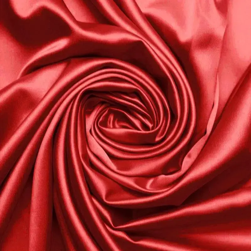 5m Tecido Cetim Charmousse Premium Sem Lycra - Cores Vermelho RACALA