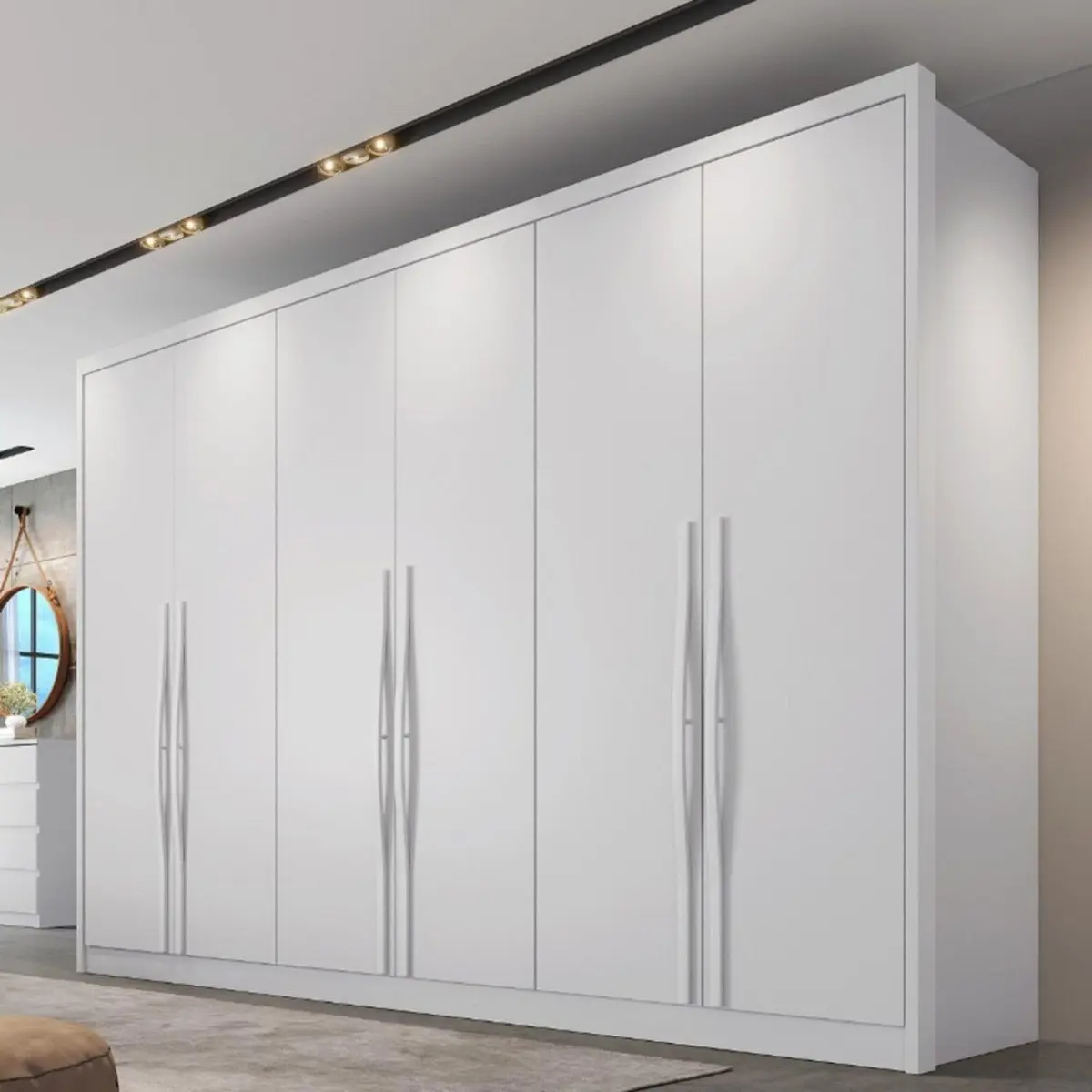 Guarda-roupa Casal 6 Portas e 6 Gavetas 100% Mdf Reno Branco - 1