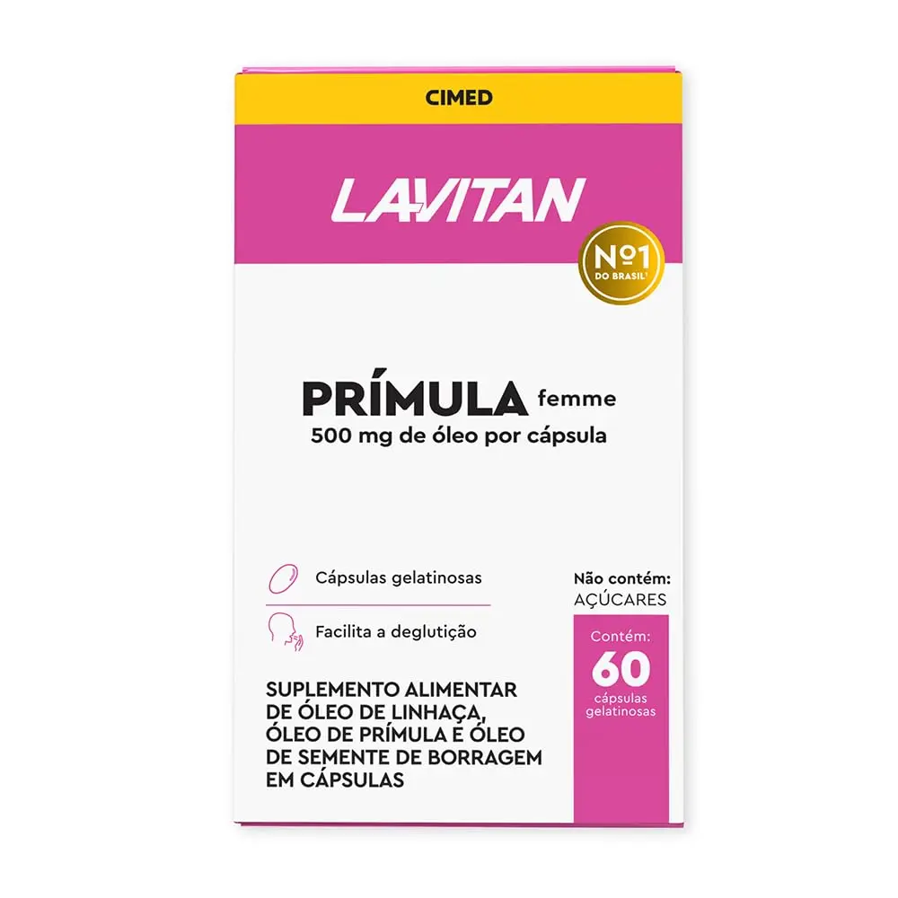 LAVITAN PRIMULA C/ 60 MENOPAUSA LINHAÇA BORRAGEM TOCOFEROL | Linhaça, Borragem, Tocoferol