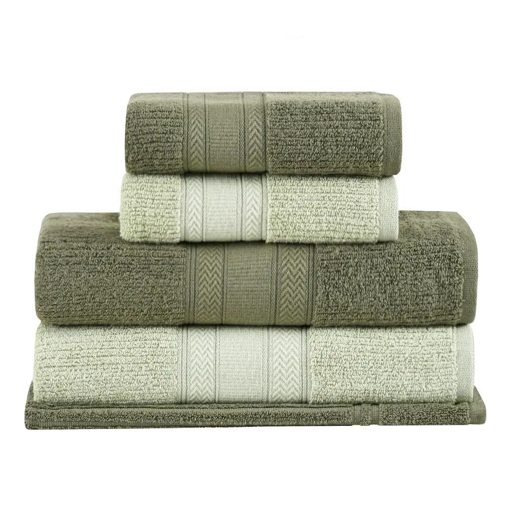 Buddemeyer Jogo de Toalhas Melissa Extra Soft Banho Verde/Verde Claro 5pç