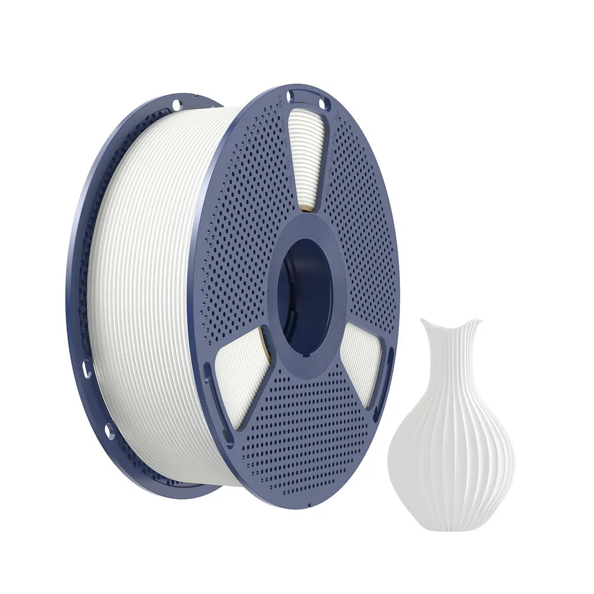 Creatorally Filamento PLA Fosco Alta Velocidade 3D 1,75mm 1kg, Branco Fosco, Compatível com Impressoras FDM - 1