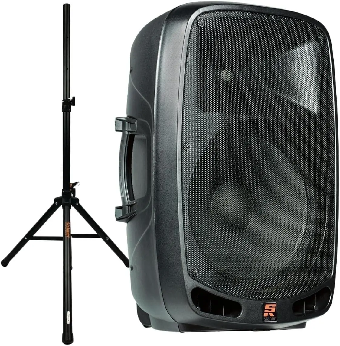 Staner PS-1501 Caixa Ativa 200W RMS 15 Polegadas Bluetooth | Bivolt Automático, USB/SD e Rádio FM, Driver de Titânio, 2 Vias Bi-amplificado, Entradas XLR, P10, RCA