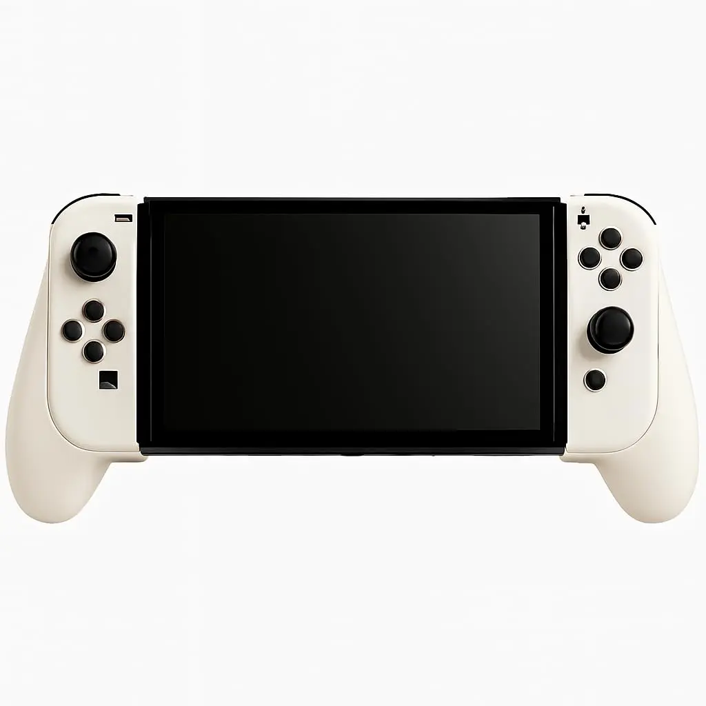 Suporte de Controle para Nintendo Switch e Switch OLED, Joystick, Grip, Anatômico, Manete, Leve e Resistente (Brancoo)